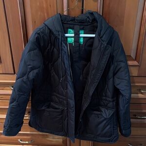 JCREW signature puffer coat with hood